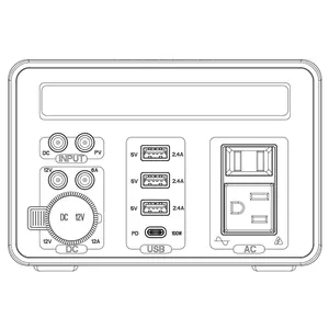 Lithium-Ionen-Batterie Solargenerator 300 W 500 W wiederaufladbare Powerbanks für Outdoor Kraftwerk tragbares Ladegerät für Elektroautos