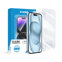 D-KING Film de protection d'écran pour téléphone portable en hydrogel TPU ultra-transparent de qualité AAA, 50 pièces/boîte, pour machine de découpe