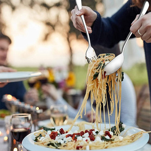 Forchetta e Cucchiaio Grandi in Acciaio Inossidabile per Ristoranti Occidentali, Buffet e Feste di Matrimonio - Product Image 4