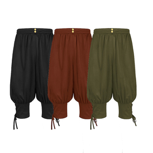 Pantalones pirata hombres Cosplay renacentista Medieval gótico pantalones pirata traje Midi longitud pantalón Knickerbockers - Product Image 1