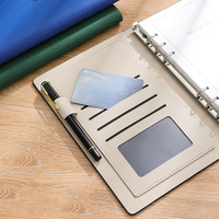 Agenda personnel A5 A4 avec reliure à 6 anneaux Carnet en cuir PU Journal intime à couverture rigide personnalisé avec porte-stylo