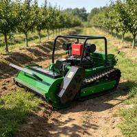 Tondeuse à fléaux télécommandée tout-terrain, autotractée, pour la coupe de l'herbe sur les pentes