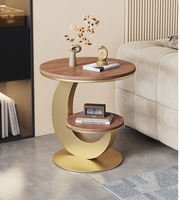 Table basse moderne en acier avec rangement double couche, cadre métallique durable et écologique, mobilier de salon