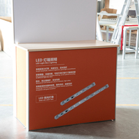Table de comptoir de Promotion en forme de L, tissu modulaire, 1 pièce, moderne et testé