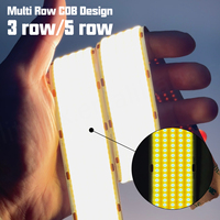 Bande LED COB multi-rangs ultra-lumineuse 15MM/30MM de large 960/1600 LED/M 24V IRC 90 PCB Dimmable Haute Efficacité pour Usage Commercial