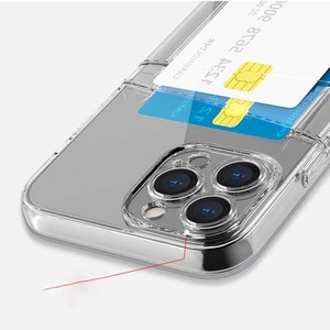 Thẻ Lưu Trữ Rõ Ràng Trường Hợp Điện Thoại Với Photo Pocket Cho <span class=keywords><strong>Iphone</strong></span> 15 Pro 16 Pro Max 14 13 12 Mini Trong Suốt Ví Điện Thoại Di Động Trường Hợp - Product Image 4