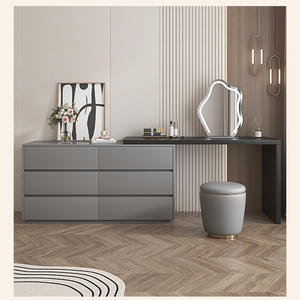 Meja rias kamar tidur Modern, meja rias Panel kayu tahan lama dan Laci penyimpanan untuk aplikasi nyaman - Product Image 3