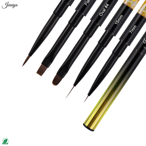 Juego <span class=keywords><strong>de</strong></span> Pinceles <span class=keywords><strong>para</strong></span> <span class=keywords><strong>Uñas</strong></span> con Mango Líquido Degradado Amarillo, Pinceles <span class=keywords><strong>de</strong></span> Nailon Ovalados y Planos <span class=keywords><strong>para</strong></span> Sistema <span class=keywords><strong>de</strong></span> Polvo Acrílico - Product Image 5