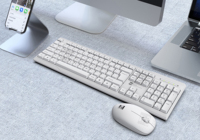 Keyboard dan Mouse Nirkabel Mini Komputer Tipis dan Ringan 2.4Ghz