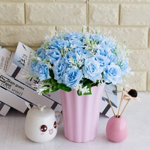 Ramo de Rosas Artificiales al por Mayor, <span class=keywords><strong>6</strong></span> Cabezas, Tamaño Pequeño, para Ramos de Novia - Product Image 4