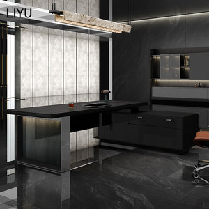 Liyu Furniture Modern L-Shaped Executive Desk with <strong>Drawers</strong> Easy Assembly Boss Director <strong>Office</strong> Table Escritorios De Oficina - Product Image 4
