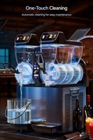 Machine à slush commerciale à 2 réservoirs 30L avec contrôle de température indépendant et panneau numérique, pour boissons glacées, idéale pour les fêtes en extérieur et les restaurants