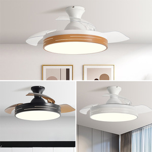 Invisible <b>Fan</b> Light <b>Ceiling</b> Mount With Led Light For Living Room Bedroom 10-15 Sqm 25000 Hours Lifespan - Product Image 1