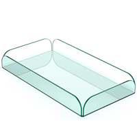 Plateau de rangement en acrylique transparent pour bureau, chambre, salle de bain, comptoir, organisateur de cosmétiques et articles divers