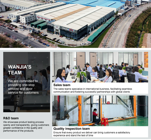 Wanjia Hợp kim nhôm kính cửa nhà để xe với cửa sổ chèn tùy chỉnh dọc cửa nhà để xe tự động - Product Image 6