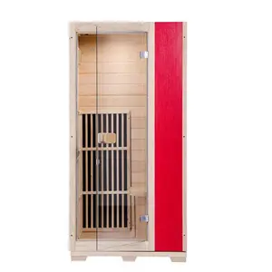 Hemlock Infrared Dry Mini Sauna Room 1 Person Spa Home Exterior Melamine Board House Colorful Sauna 1 Person Infrared Sauna Dome