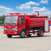 Camion de pompiers Dongfeng D6 4x2 Diesel à réservoir rond, véhicule de secours d'urgence pour la lutte contre les incendies et le nettoyage routier