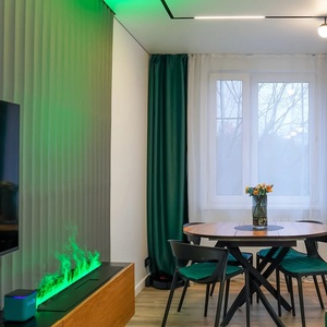 Foyer à vapeur d'eau en <span class=keywords><strong>marbre</strong></span> de style italien moderne avec support TV Décoration intérieure d'hôtel et de villa Foyer électrique à flamme LED - Product Image 6
