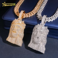 Bijoux de rappeur, style hip-hop, luxe, argent sterling 925, serti de moissanite VVS, pendentif Jésus