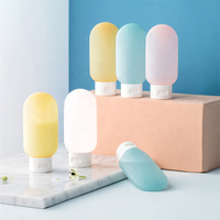 Bouteilles de toilette portables en silicone écologiques, taille voyage, vides, ensemble de bouteilles de voyage en silicone mignonnes, luxe