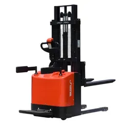 XINBAITAI Fabricante profesional Carretilla elevadora Transpaleta de energía eléctrica Custom 1,5 T Standing Drive Jack Apilador de carga automática - Product Image 3