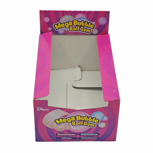 Custom rosa scatola di carta pieghevole <span class=keywords><strong>Mega</strong></span> rotolo di gomma da masticare e caramelle gommose Display portatile imballaggio alimentare per il cioccolato per le cartelle - Product Image 2