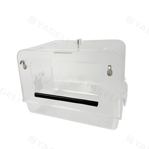 Yageli China Fabriek Custom Clear Transparant Grote Acryl Papegaai Huisdier Vogel Douche Box Badkooi - Product Image 1