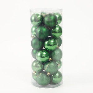 24 cái/bộ Giá sỉ xuất xưởng Trang trí Giáng sinh tùy chỉnh Trang trí cây thông Noel bằng nhựa Quả cầu trang trí Giáng sinh có logo - Product Image 6