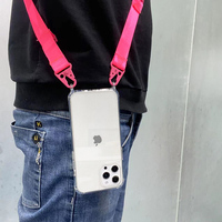 Étui de téléphone à bandoulière avec cordon en PP, crochet, toucher doux, polyester, antichoc, anti-rayures, protection à 360 degrés, étui XOUXOU pour
