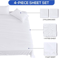 Vente directe d'usine, prix bas, ensemble de draps de lit d'hôtel 100% coton avec différentes broderies