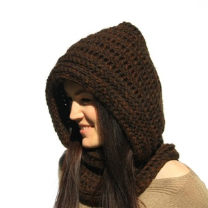 Hot Sale Knit Hooded Scarf <strong>for</strong> Women Balaclava Hood with Neck Gaiter Knit Warm Winter <strong>Snood</strong> <strong>for</strong> Women <strong>Men</strong> Outdoor Sports - Product Image 2