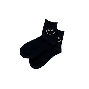 Aceptamos calcetines holgados personalizados para mujer, bonitos calcetines japoneses de algodón peinado blanco, calcetines de dibujos animados con cara sonriente - Product Image 5