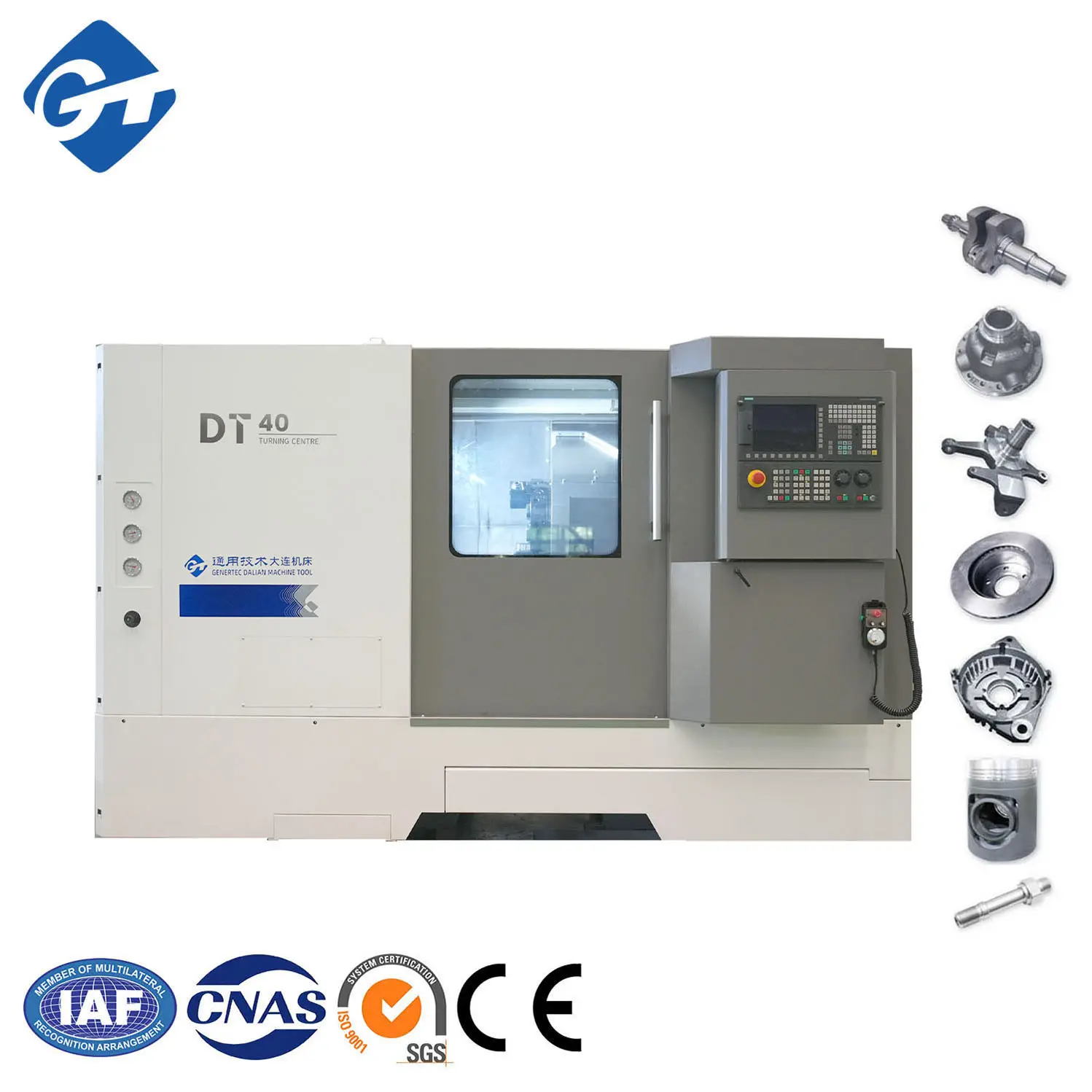 GT dmtg DT40 CNC Ống Chủ Đề Máy tiện CNC kim loại máy tiện phay Máy Heavy Duty CNC máy tiện