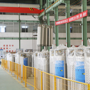 Cylindre à gaz industriel en acier à double paroi isolé sous vide pour le stockage d'argon liquide - Product Image 3