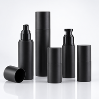Emballage cosmétique moderne en plastique cylindrique, flacon pompe sans air, vaporisateur 30ml 50ml 80ml 120ml, brume fine, flacon vide pour sérum de soin de la peau