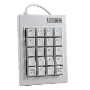 High Quality 17-Keys <strong>Mini</strong> White <strong>Numeric</strong> <strong>Keypad</strong> <strong>USB</strong> Cable Connected Mechanical Keyboard for Desktop Application - Product Image 1