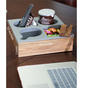 Bamboo Square Serving <b>Tray</b> Multifunctional Wood Pattern For Home Tea <b>Snack</b> Dish - Product Image 3
