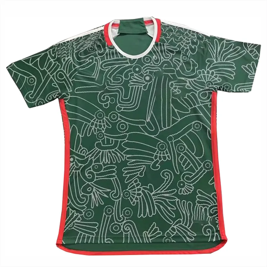 新着2022メキシコサードグリーンサッカージャージワールドタイ品質代表2223メンズサッカーシャツユニフォーム