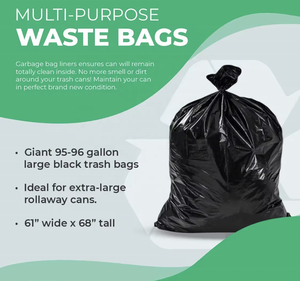 Factory Selling HDPE 40-45 Gallon Contractor Cross Tie 3.0 Mil Heavy Duty Leakproof Eco-Friendly Customizable Garbage Bags - Product Image 3