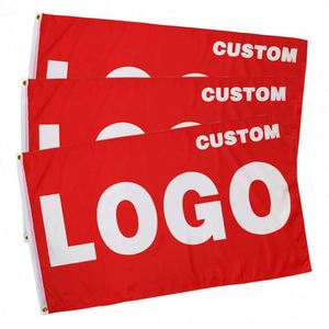 Factory Wholesale Good Quality Best Price Dye Sublimation Outdoor Activities Red Logo Custom Flags <b>Banners</b> - Product Image 1