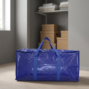 Lot de 6 sacs de rangement pliables extra-larges et robustes en PE/PP tissé pour salle de bain, organisateur de jouets de 1,5 m avec poignées de transport pour déménagement - Product Image 3
