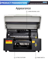 Impresora UV de Inyección de Tinta de 30*45cm, Impresora UV Plana de Escritorio A3 Pequeña para Personalizar Vidrio, Madera, Metal, Papel Tapiz, Carcasas de Teléfono