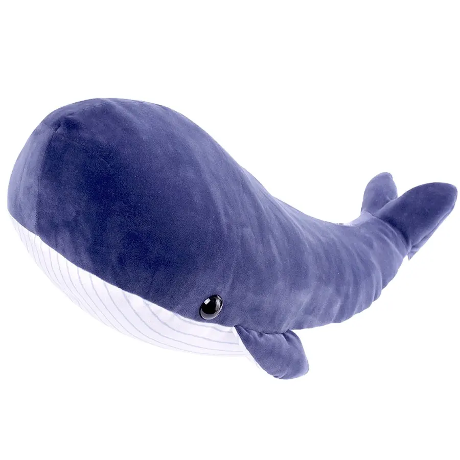 D407 Gigante Blu Squalo Balena Peluche Grande Pesce Farcito Bambola Animale Morbido Accompagnare Regalo Del Corpo Cuscino Giocattolo Della Peluche Balena