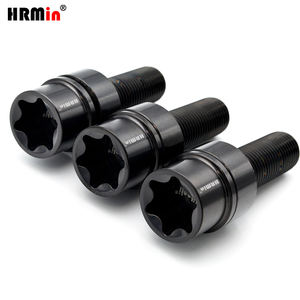 HRMin Nouveau boulon de roue <span class=keywords><strong>antivol</strong></span> en titane Gr5 avec rondelle flottante noire M14*1.5*30mm pour voiture de course <span class=keywords><strong>Porsche</strong></span> - Product Image 3