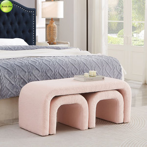 Banc de Rangement Carré Moderne et Simple pour Chambre et Salon, Repose-Pieds, Banc de Fin de Lit 2492 - Product Image 2