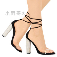 Chaussures de Mariée à Talon Carré Bout Ouvert et Bride Cheville en Strass pour Femme, Talons Hauts de Luxe et de Créateur de Haute Qualité