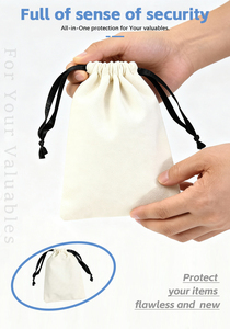 Grand sac en toile de coton et sergé pour cadeau <span class=keywords><strong>immobilier</strong></span>, album A4 ou emballage de chemise, sac fourre-tout personnalisé en coton avec cordon de serrage - Product Image 2