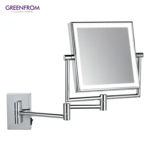 KHÁCH SẠN Vanity Chrome Phòng Tắm Cạo Râu 3X Độ Phóng Đại Xoay Mở Rộng Gấp Trang Điểm Gương