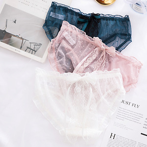 Moda donna pizzo Lingerie <span class=keywords><strong>mutandine</strong></span> intimo <span class=keywords><strong>mutandine</strong></span> <span class=keywords><strong>rosa</strong></span>-underw per ragazze <span class=keywords><strong>mutandine</strong></span> da donna con fiocco Gril pizzo Hipster giovane - Product Image 4