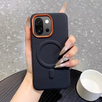 Étui de téléphone magnétique en cuir PU avec cadre de protection d'appareil photo en alliage et couvercle de bouton pour OnePlus 13T 13R 15 15T Ace 5 Pro Ace6